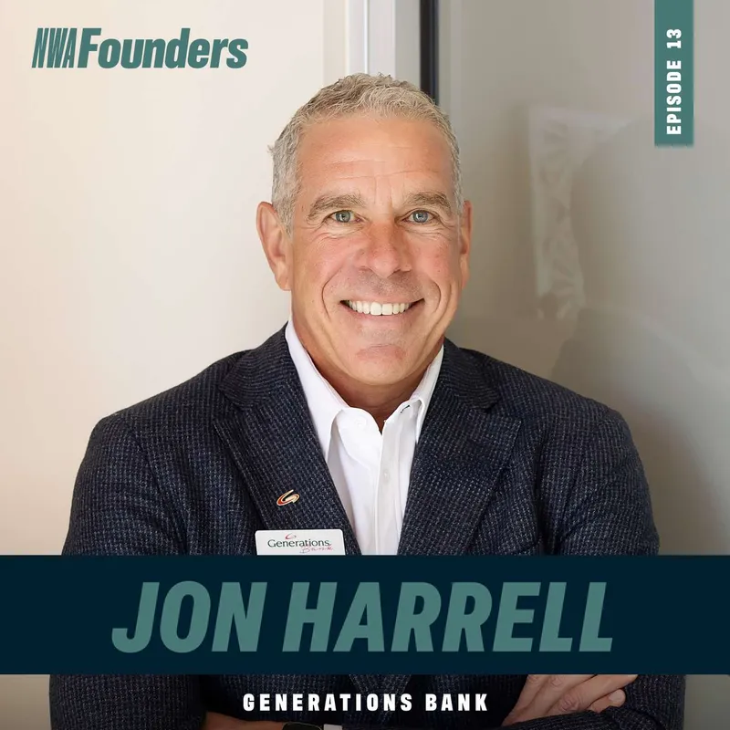 Jon & Max Harrell, Generations Bank, Rogers, NWA Founders episode artwork