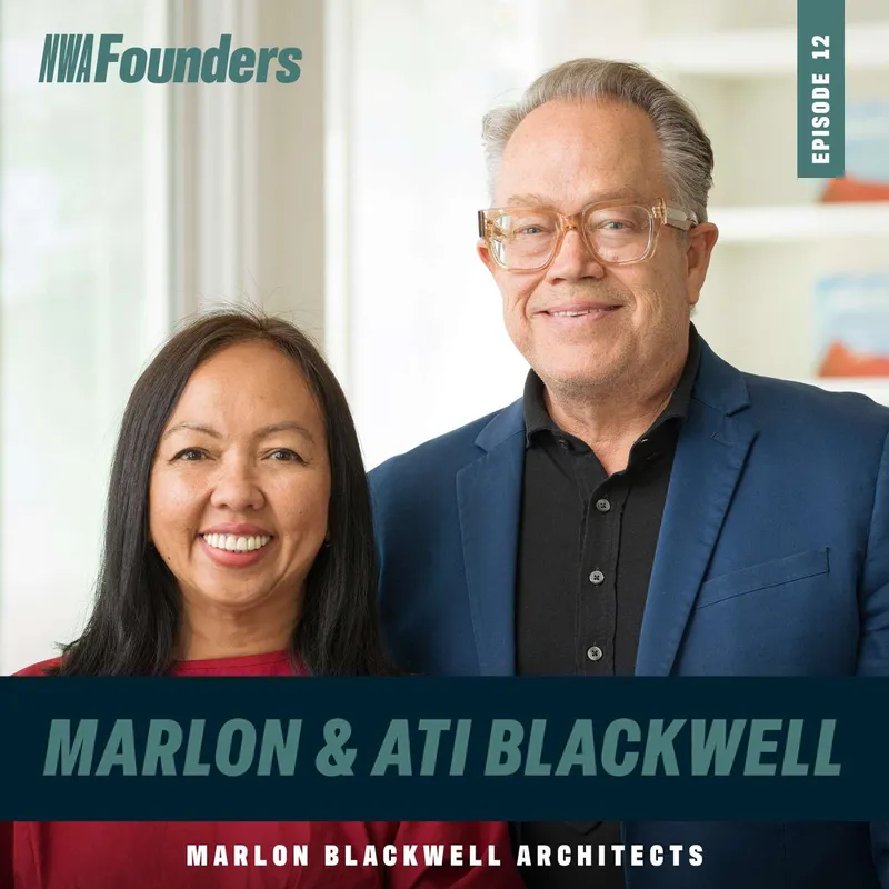 Marlon & Ati Blackwell, Marlon Blackwell Architects, Fayetteville, NWA Founders episode artwork